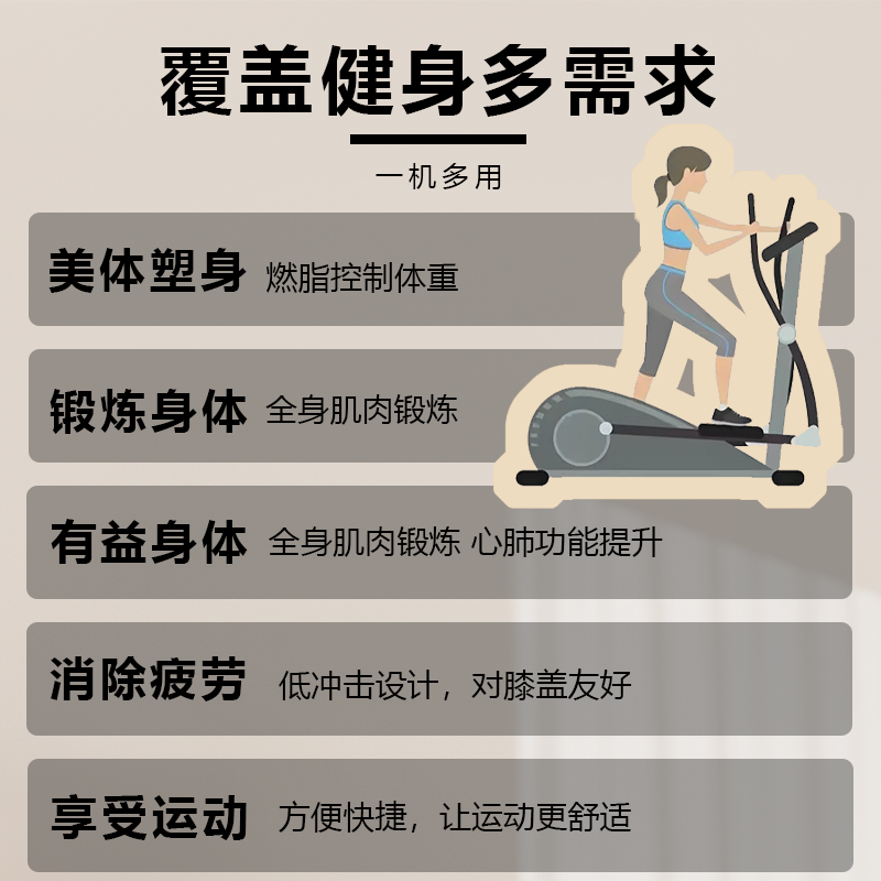 晟渊 家用智能椭圆仪太空漫步机健身器材YT-8301高清大图