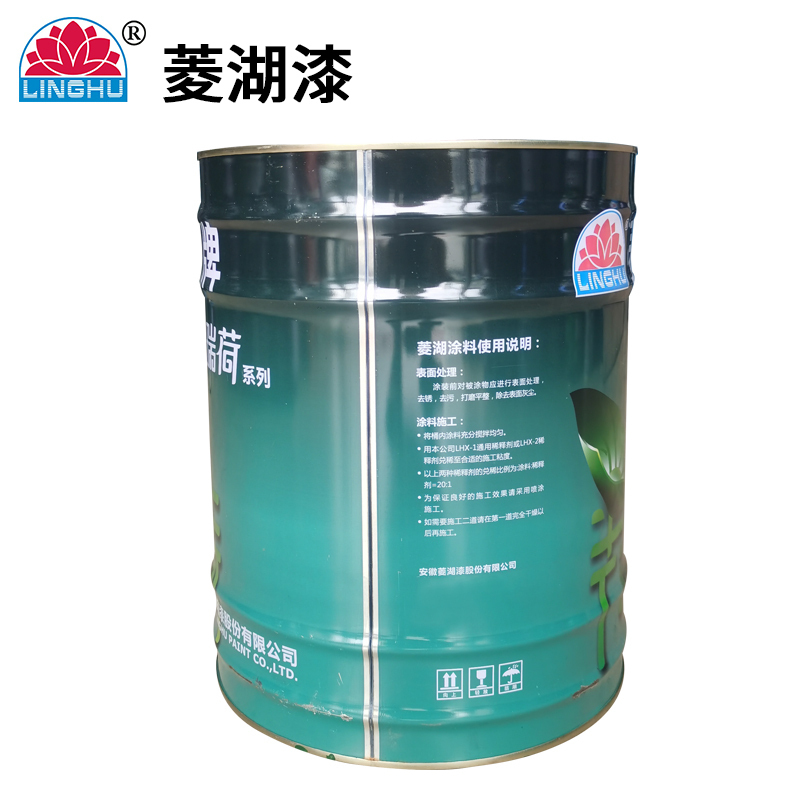 菱湖漆 醇酸调合涂料 深灰 15Kg 桶高清大图