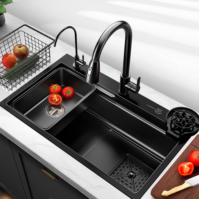 手工纳米水槽单槽半梅加厚304不锈钢洗菜池大单槽洗碗槽厨房洗菜盆