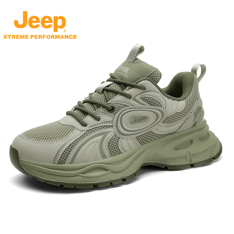 jeep吉普户外透气徒步鞋男防滑耐磨登山鞋轻便减震爬山运动休闲鞋
