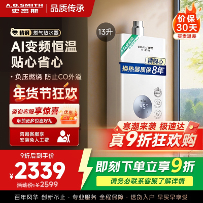 史密斯（A.O.Smith）佳尼特13升 燃气热水器JSQ26-TC1