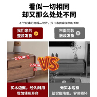 胡桃色电视柜实木框架组合可定制收纳储物新中式小户型客厅落地