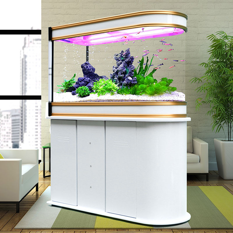 嘉洋家用玻璃鱼缸1米底部过滤生态水族箱客厅免换水金鱼缸