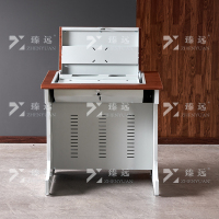 臻远 ZY4012413 隐藏式翻转电脑桌培训桌办公桌B款单人位