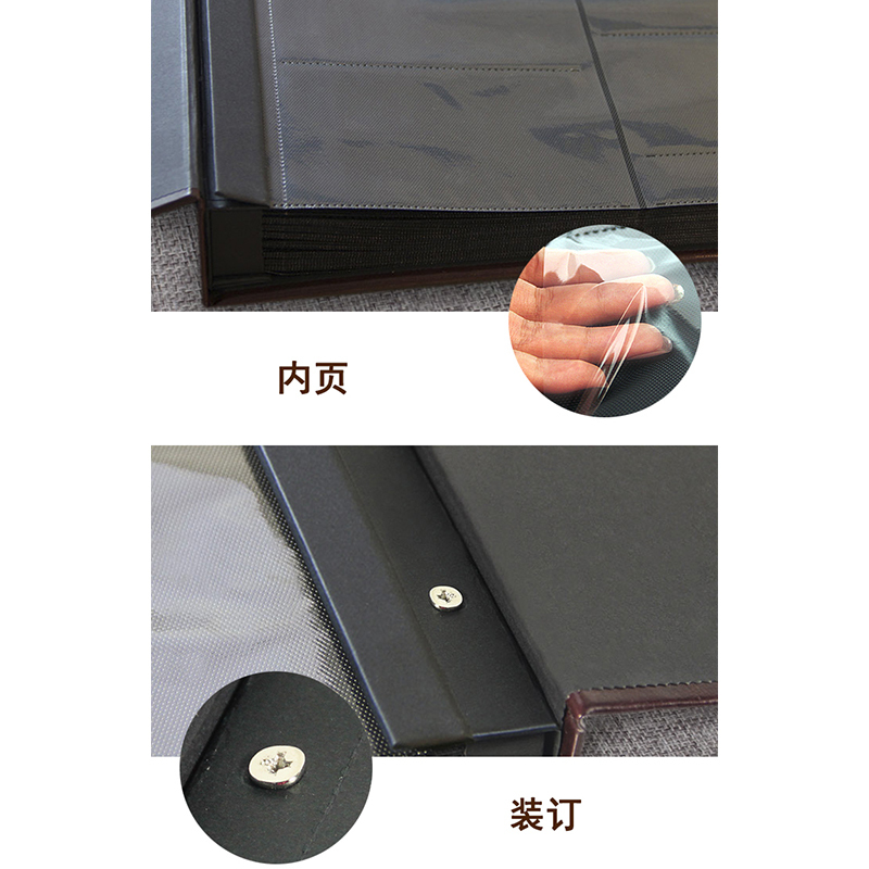 6寸过塑插页式皮质盒装相册 家庭六寸600张塑封照片影集 创意礼品类礼盒套装情侣相片纪念册儿童宝宝生日成长照片记录本