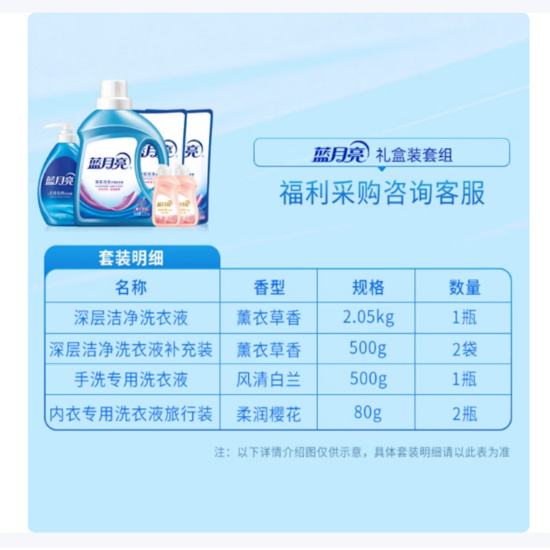 蓝月亮洗衣液高效洁净除菌护色配方深层去污持久留香温和不伤手高清大图