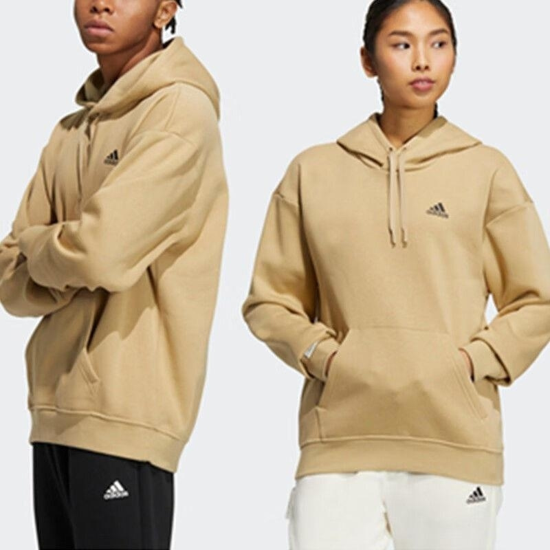 adidas/阿迪达斯卫衣男女加绒保暖运动休闲连帽套头衫IB2712 D