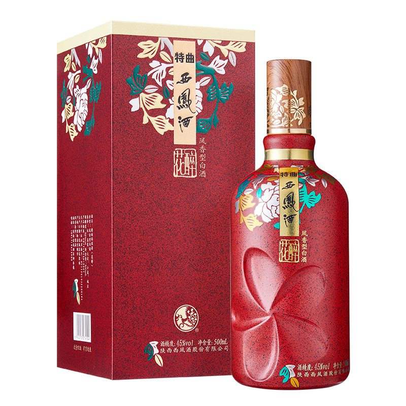 西凤酒特曲西凤酒花醉凤香型白酒45度整箱500mlx6盒