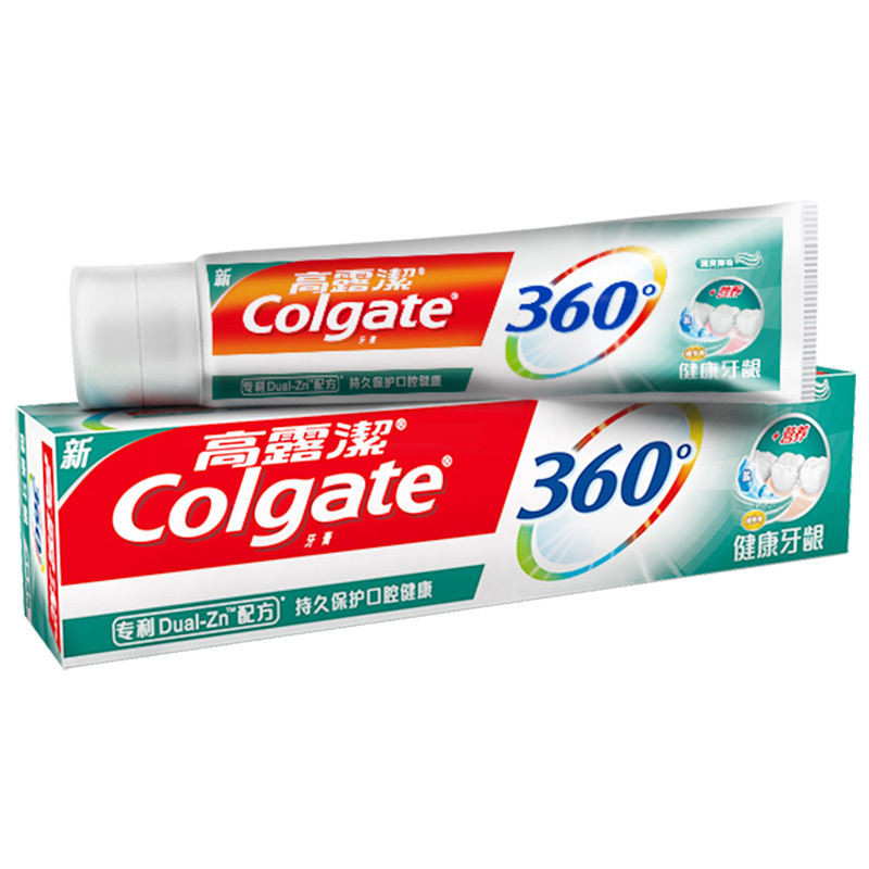 360全家呵护组合装(长效清新120g+备长炭深洁120g+健康牙龈140g)