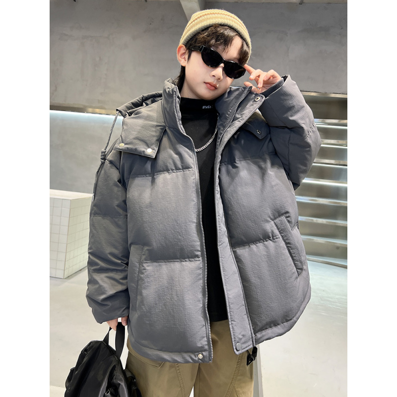 儿童装男童冬装羽绒服加厚外套新款中大童冬季男孩洋气免洗潮