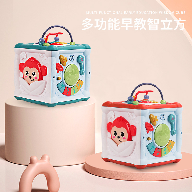 婴侍卫 多功能早教智立方 手拍声光游戏鼓 612 红/绿色 可选色