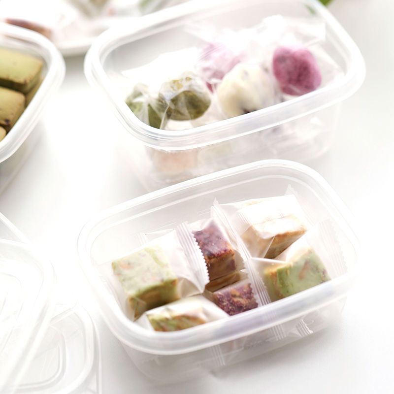 千层蛋糕盒子水果捞盒冰淇淋盒豆乳盒奶冻布丁盒一次性透明打包盒 280ml透明[偏小] 10套