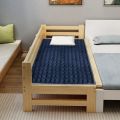 法兰绒垫婴儿床垫儿童幼儿园午睡儿四季通用床褥子绒垫_129 200*220cm【加大双人床】 北欧纯蓝