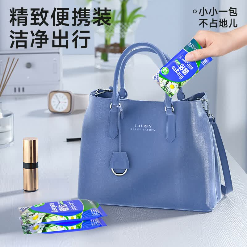 德佑三重植萃湿厕纸基础版10片/包10包10010847R10 便携可冲散湿厕纸小包装高清大图
