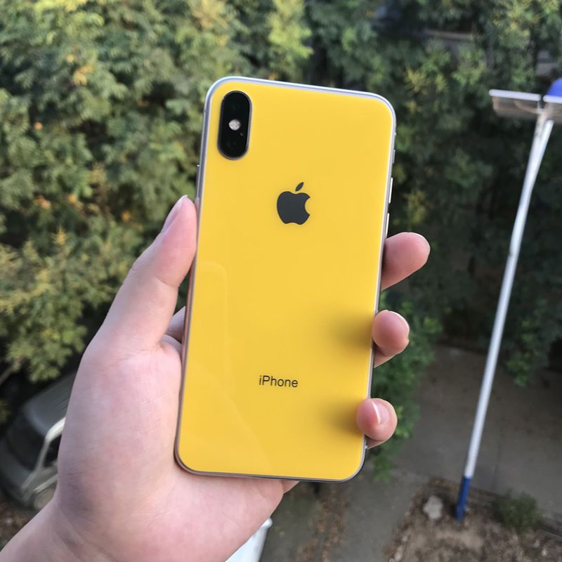 苹果xs max钢化背膜彩膜iphonex后膜保护膜防刮花xr钢化膜 改色膜