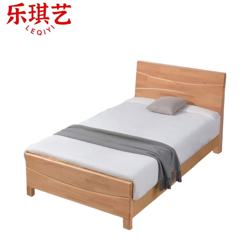 乐琪艺 单人床 原木色 200*120*35cm 张高清大图