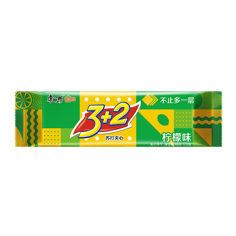 康师傅3+2饼干 125g*24个高清大图