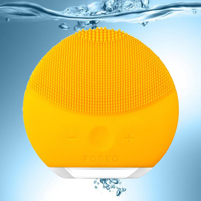 [luna mini 2]斐珞尔(FOREO) 露娜迷你第二代硅胶洁面仪器 向日葵黄 深层清洁 祛痘去闭合