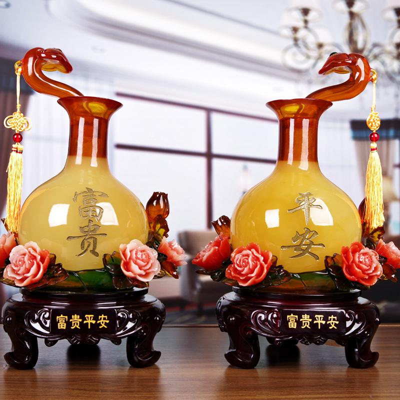美帮汇现代简约花瓶摆件客厅卧室收银台柜台装饰品新房乔迁送礼工艺品高清大图