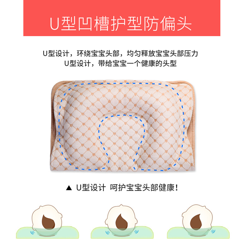 婴儿定型枕防偏头枕宝宝枕头0-1岁儿乳胶枕儿枕头