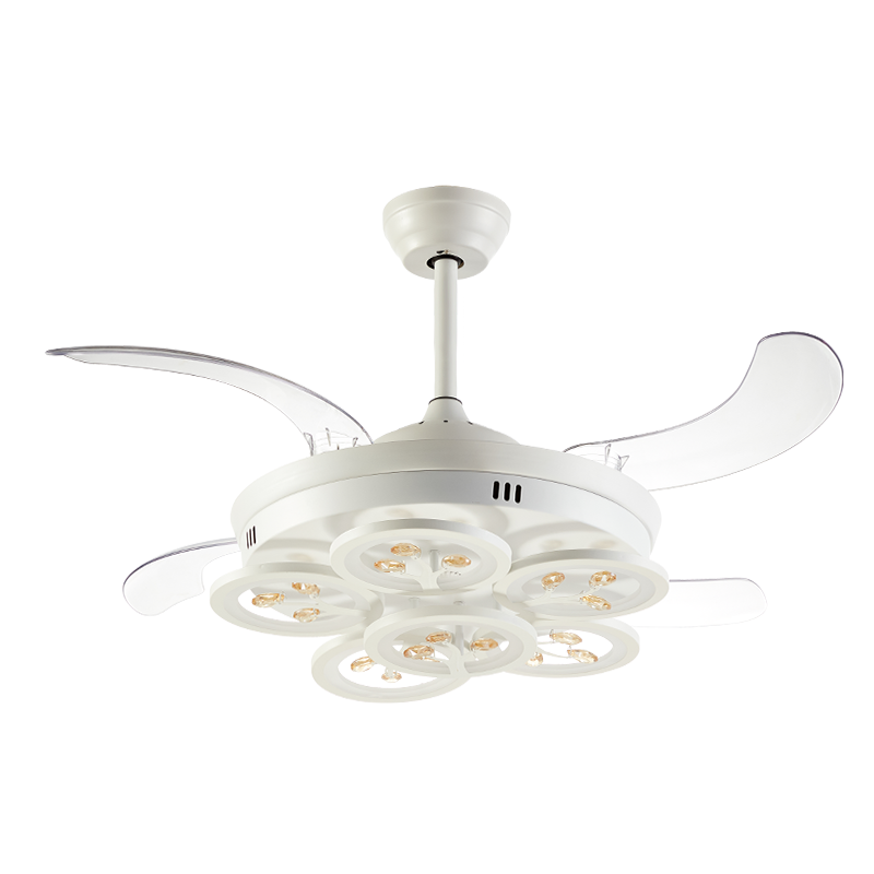 奥克斯aux隐形吊扇灯家用餐厅客厅led卧室风扇灯带电风扇遥控吊灯42寸