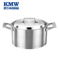 KMW 晶品复底锅(方柄)24CM KMW-E-GJ056 304不锈钢 加厚复底汤锅 煲汤锅 电磁炉通用smzdm