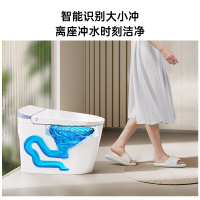 九牧(JOMOO)马桶轻智能家用虹吸大冲力脚感应冲水座便坐便器SQ6646
