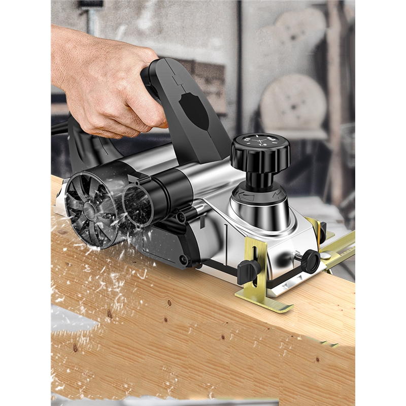 手提电推刨木工刨家用台式多功能电刨子古达压刨机台刨小型刨木机电动