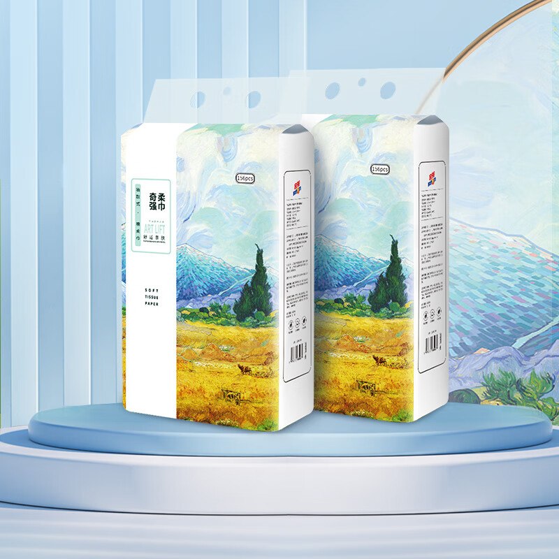 奇强绵柔巾干湿两用一次性洗脸巾加大加厚珍珠纹卸妆棉悬挂抽取擦脸巾 棉柔巾156抽*1包高清大图