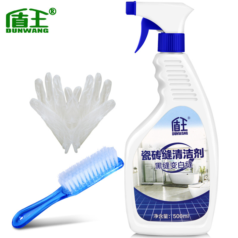 盾王瓷砖缝清洁剂500ml强力去污家用卫生间陶瓷马桶浴缸洗手盆填缝隙黑垢清洗霉菌黑垢清除