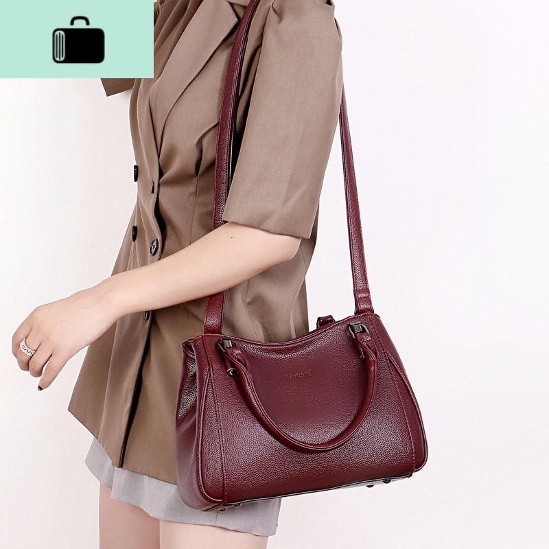 时尚真皮中年妈妈包2020新款中老年女包包婆婆软皮大气斜挎手提包NEWLAKE高清大图