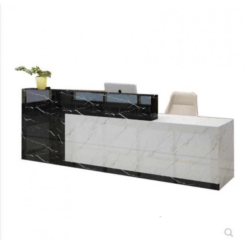 烤漆前台接待台吧台收银台简约现代大气创意吧台桌转角收银台迎宾