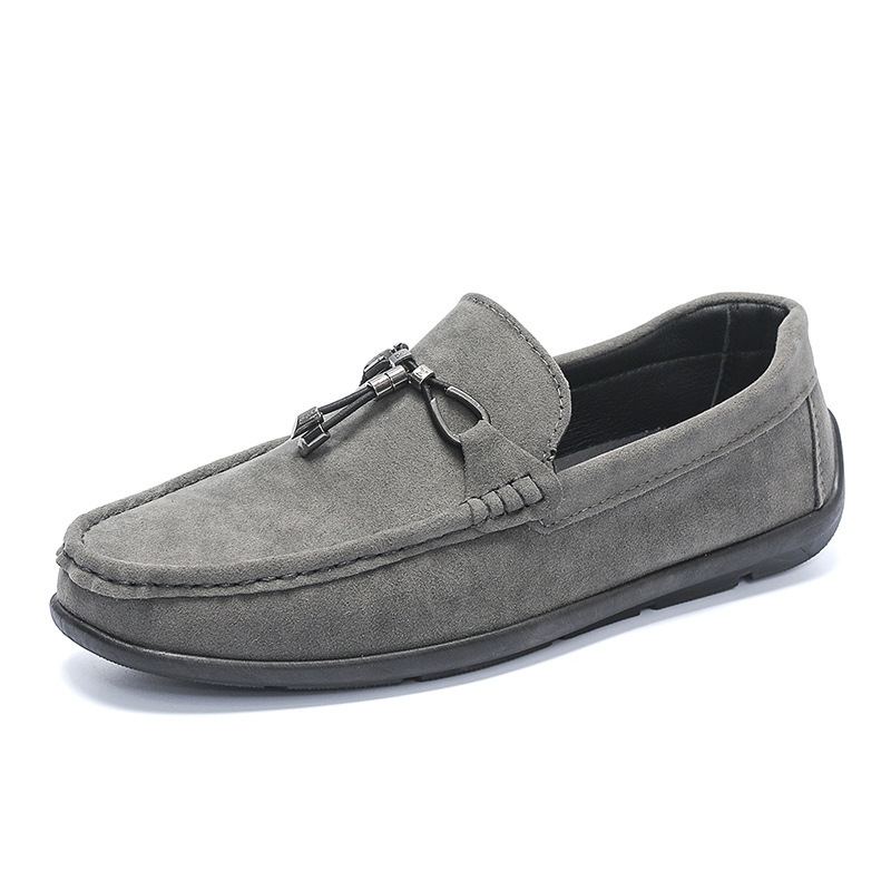 奥康2024年春季新款豆豆鞋男时尚百搭个性休闲鞋软底套脚一脚蹬懒人鞋