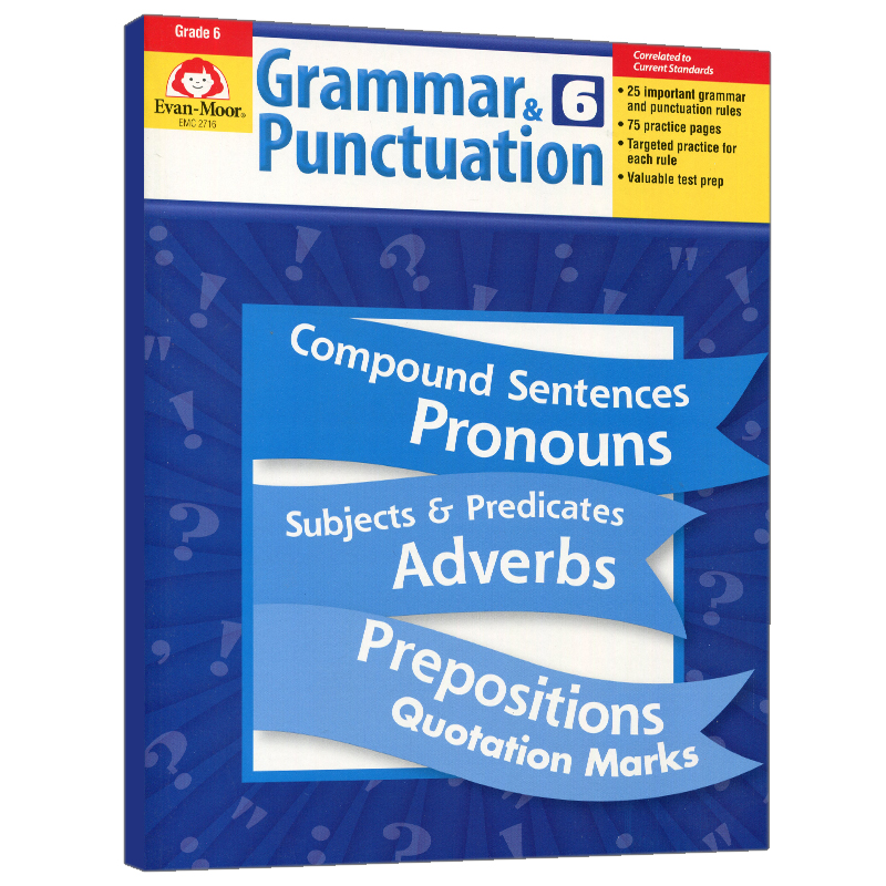 [正版]Evan-Moor Grammar & Punctuation Grade 6 语法与标点练习册 六年级 美国高清大图