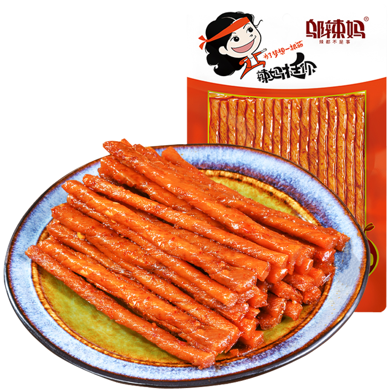 邬辣妈素牛筋10包组合装蒜蓉豆条辣条香辣味零食素羊肉串素牛肉丸即食