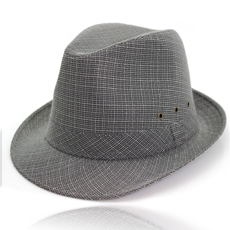 盛世尼曼春秋季老年人帽子男士棉麻老人礼帽遮阳户外爵士帽中老年老头