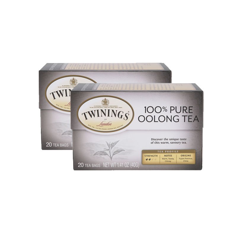 twinings英国川宁东方茶系列精品乌龙茶20片装茶叶欧洲进口袋泡茶40g*2盒