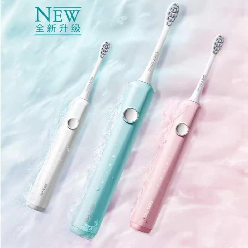 舒客小浪花声波电动牙刷E1 (清澈白浪) 赠120g牙膏3支