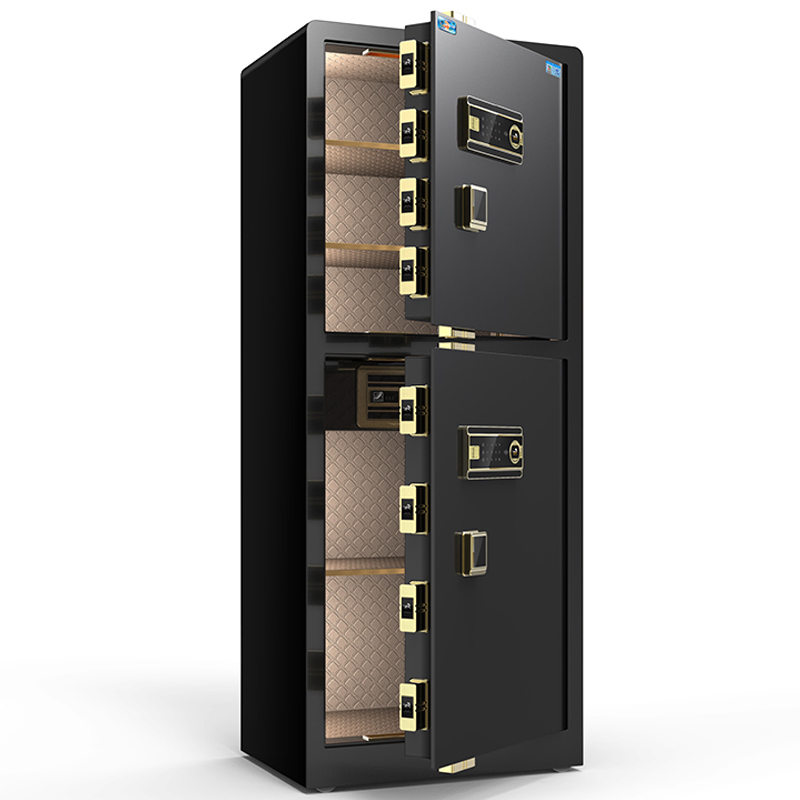 虎牌保险柜家用150cm双门全钢防盗入墙保管柜指纹密码办公保险箱博瑞