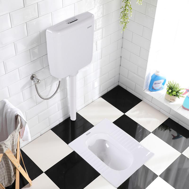 卫浴蹲便器水箱整套装蹲厕蹲坑家用便池厕所卫生间大便器闪电客蹲便器