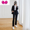 七斓黑色西装套装女大学生韩版休闲气质面试答辩职业正装工作西服