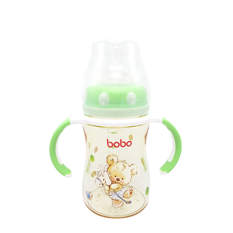 乐儿宝(bobo)PPSU宽口径奶瓶160毫升(绿色)12个月以上