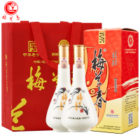 梅兰春 42度脸谱 500ml 双瓶装(送礼袋) 芝麻香型白酒 中华老字号酒[新旧包装随机发货]