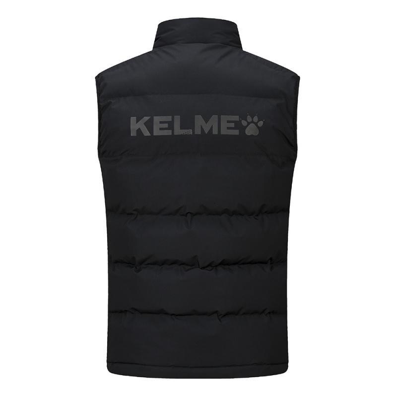 KELME/卡尔美秋冬运动棉马甲男足球跑步训练背心加厚保暖棉服外套