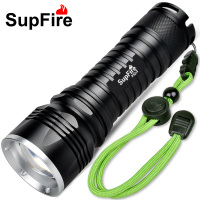 SupFire神火F12-T强光手电筒充电高亮防水LED骑行户外远射变焦 中型手电筒