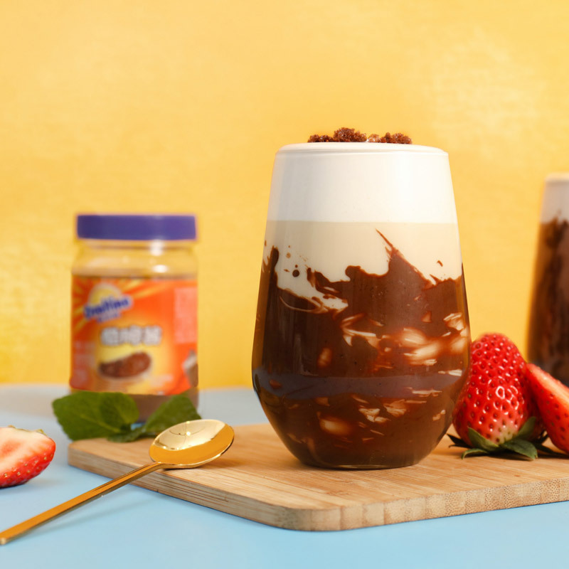 阿华田酷脆酱可可巧克力冲饮奶茶烘焙早餐面包多用途罐装200g代可可脂