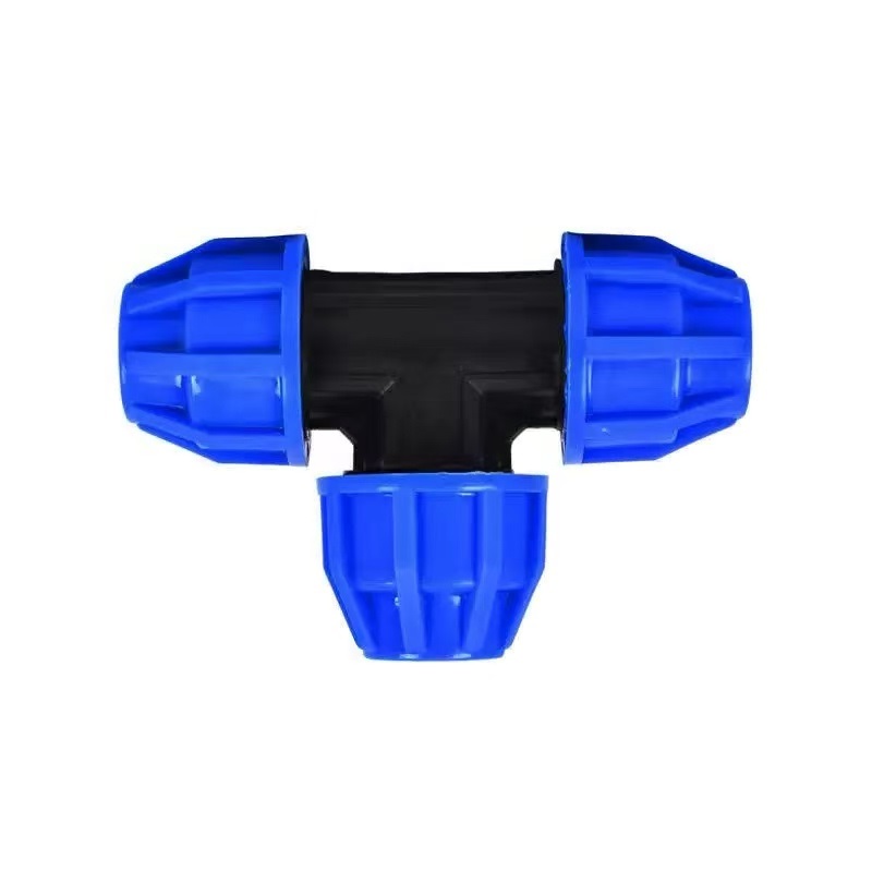 伟鹏双兴 PE快接三通快速接头 T20(4分)蓝帽 个高清大图