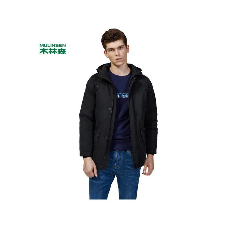 木林森户外服装冬季超轻保暖羽绒服时尚连帽男士外套