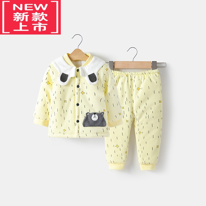 可莉允[]宝宝冬装加厚棉衣套装婴幼儿棉袄男女婴儿衣服冬季棉服