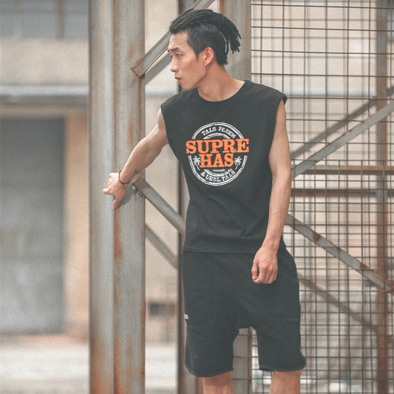 2018新款情侣背心宽松百搭圆领T恤学生篮球运动服无袖坎肩班服潮T